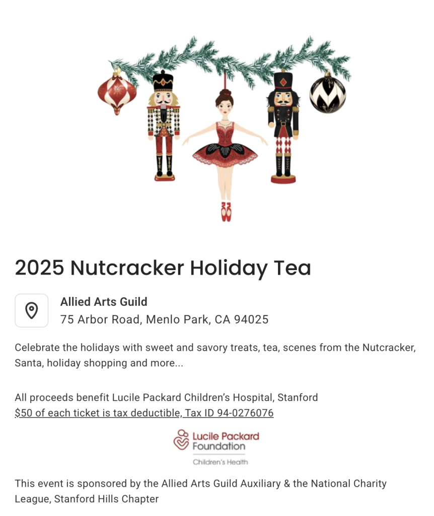 2025 Nutcracker Holiday Tea